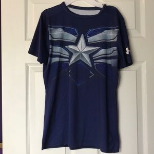 YXL captain America Under Amour shirt